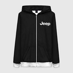 Толстовка на молнии женская Jeep, цвет: 3D-белый