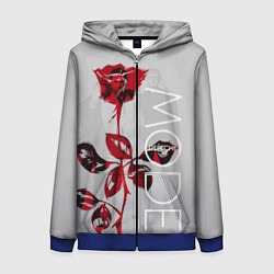 Толстовка на молнии женская Depeche Mode: Red Rose, цвет: 3D-синий