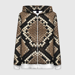 Женская толстовка на молнии Питон