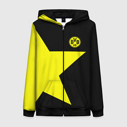 Толстовка на молнии женская FC Borussia Dortmund: Star, цвет: 3D-черный