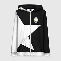 Толстовка на молнии женская FC Juventus: Star, цвет: 3D-белый