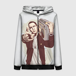 Толстовка на молнии женская Eminem: Street Music, цвет: 3D-черный