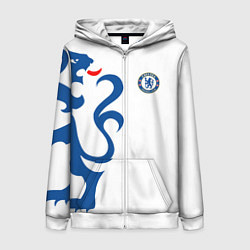 Толстовка на молнии женская FC Chelsea: White Lion, цвет: 3D-белый