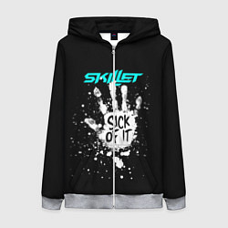 Толстовка на молнии женская Skillet: Sick of it, цвет: 3D-меланж