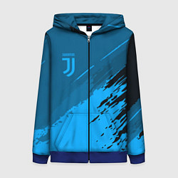 Толстовка на молнии женская FC Juventus: Blue Original, цвет: 3D-синий