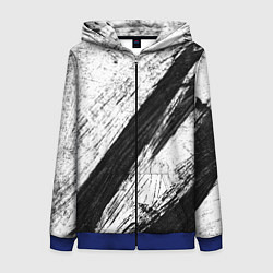 Толстовка на молнии женская Белый и черный, цвет: 3D-синий