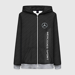 Толстовка на молнии женская Mercedes AMG: Sport Line, цвет: 3D-меланж