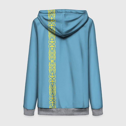 Женская толстовка на молнии I Love Kazakhstan / 3D-Меланж – фото 2