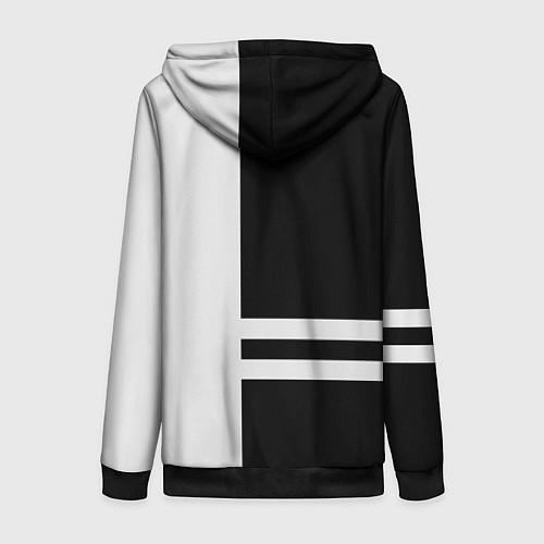 Женская толстовка на молнии Infiniti: B&W Lines / 3D-Черный – фото 2