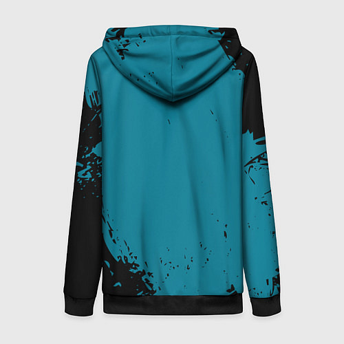 Женская толстовка на молнии Real madrid - grange style / 3D-Черный – фото 2