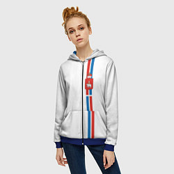 Толстовка на молнии женская Пермский край, цвет: 3D-синий — фото 2