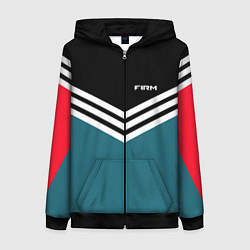 Толстовка на молнии женская Firm 90s: Arrows Style, цвет: 3D-черный