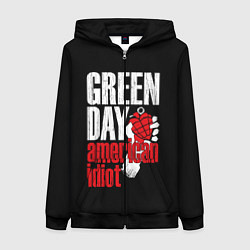 Женская толстовка на молнии Green Day: American Idiot