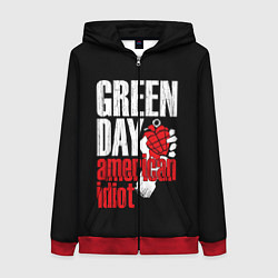 Женская толстовка на молнии Green Day: American Idiot