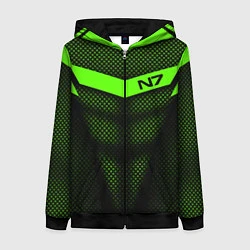 Женская толстовка на молнии N7: Green Armor