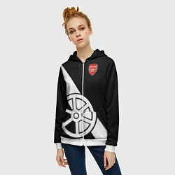 Толстовка на молнии женская FC Arsenal: Exclusive, цвет: 3D-белый — фото 2