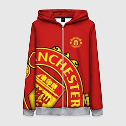 Толстовка на молнии женская FC Man United: Red Exclusive, цвет: 3D-меланж