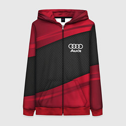 Толстовка на молнии женская Audi: Red Sport, цвет: 3D-красный
