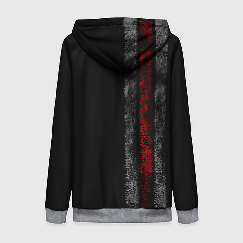 Женская толстовка на молнии God of War: Black Style / 3D-Меланж – фото 2