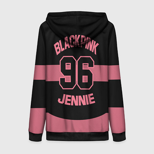 Женская толстовка на молнии Black Pink: Jennie 96 / 3D-Черный – фото 2