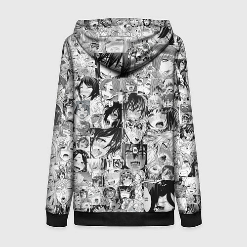 Женская толстовка на молнии AHEGAO / 3D-Черный – фото 2