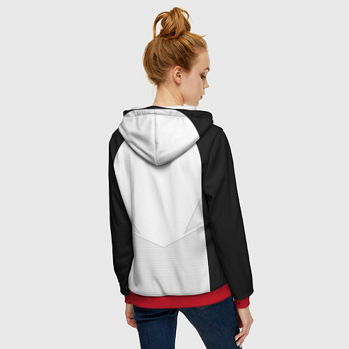 Женская толстовка на молнии JUVENTUS SPORT / 3D-Красный – фото 4