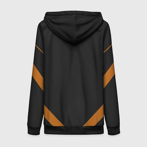 Женская толстовка на молнии KATSUKI BAKUGOU полосы / 3D-Черный – фото 2