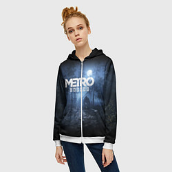 Толстовка на молнии женская Metro Exodus: Dark Moon, цвет: 3D-белый — фото 2