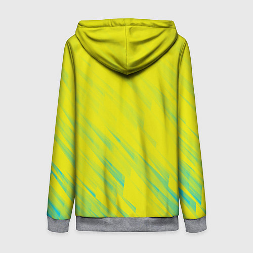 Женская толстовка на молнии Cyberpunk 2077: Yellow / 3D-Меланж – фото 2