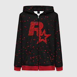Толстовка на молнии женская Rockstar Red, цвет: 3D-красный
