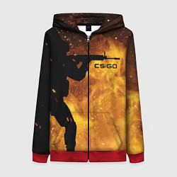Женская толстовка на молнии CS:GO Dark Fire
