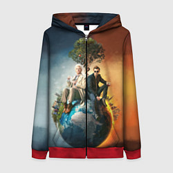 Женская толстовка на молнии Good Omens