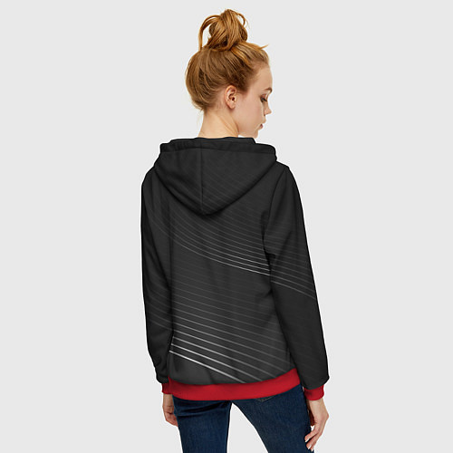 Женская толстовка на молнии BMW / 3D-Красный – фото 4