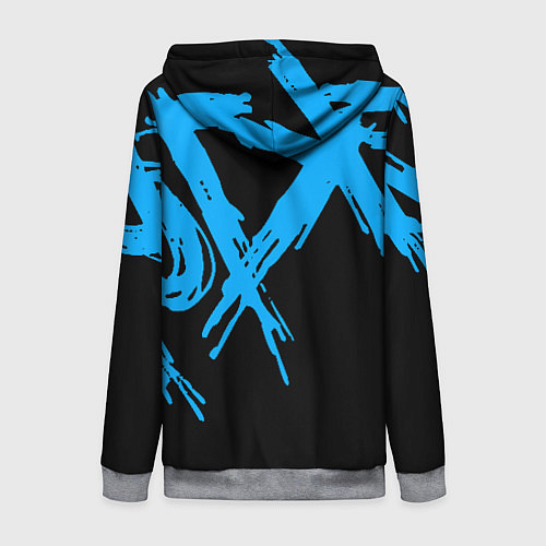 Женская толстовка на молнии Сектор Газа / 3D-Меланж – фото 2