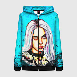 Женская толстовка на молнии BILLIE EILISH: Fan Art