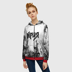 Толстовка на молнии женская АРИЯ, цвет: 3D-красный — фото 2