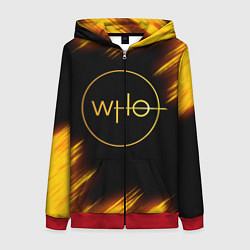 Толстовка на молнии женская DOCTOR WHO, цвет: 3D-красный