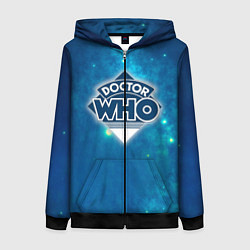 Толстовка на молнии женская Doctor Who, цвет: 3D-черный