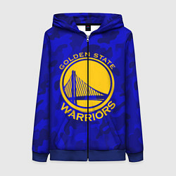Толстовка на молнии женская GOLDEN STATE WARRIORS, цвет: 3D-синий