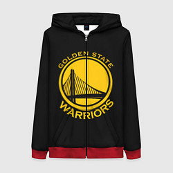 Толстовка на молнии женская GOLDEN STATE WARRIORS, цвет: 3D-красный