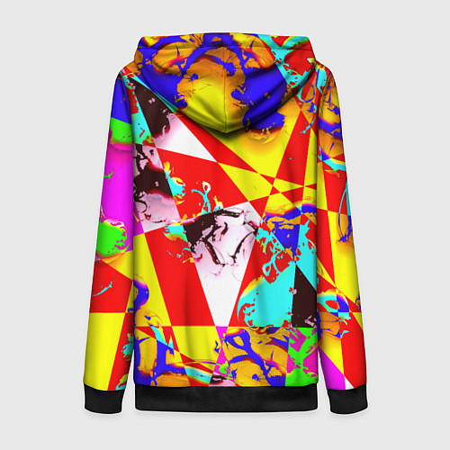 Женская толстовка на молнии Руки Вверх / 3D-Черный – фото 2