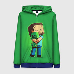 Женская толстовка на молнии MINECRAFT