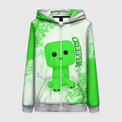 Женская толстовка на молнии MINECRAFT CREEPER