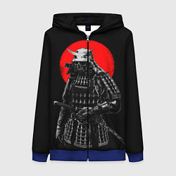 Толстовка на молнии женская Самурай, цвет: 3D-синий