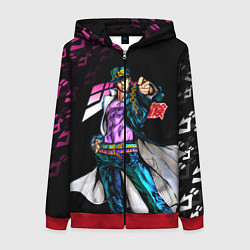 Толстовка на молнии женская JOJOS BIZARRE ADVENTURE, цвет: 3D-красный