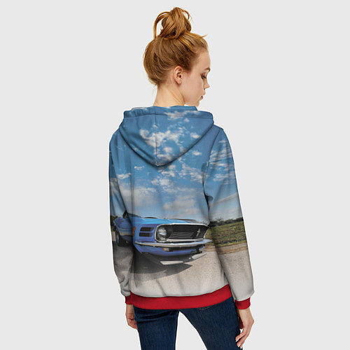 Женская толстовка на молнии Mustang / 3D-Красный – фото 4