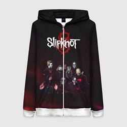 Толстовка на молнии женская Slipknot, цвет: 3D-белый