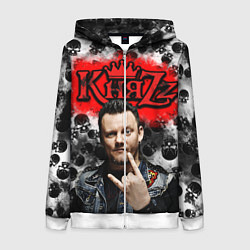 Толстовка на молнии женская Князь, цвет: 3D-белый