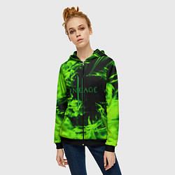 Толстовка на молнии женская LINEAGE 2, цвет: 3D-черный — фото 2