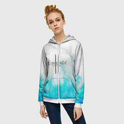 Толстовка на молнии женская LINEAGE 2, цвет: 3D-белый — фото 2
